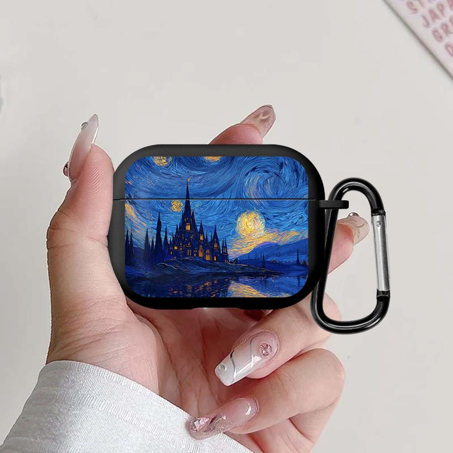 

Чехол для Airpods 4 1 Pro 2 Pro3 Pro2 3 Чехлы для наушников Обложка Деревня Ван Гога Airpods 4