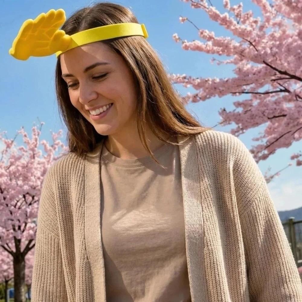 3D Printing Hand Shape Sun Hat Adjustable Creative Palm Visor Headband Portable Detachable Hand Sun Protection Cap Summer Season