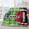 Rugby Field Personalized Name Blanket Lightweight Customizable Blanket Warmthful Decor Versatile for Livingroom Nap Sofa Couch for All Occasions