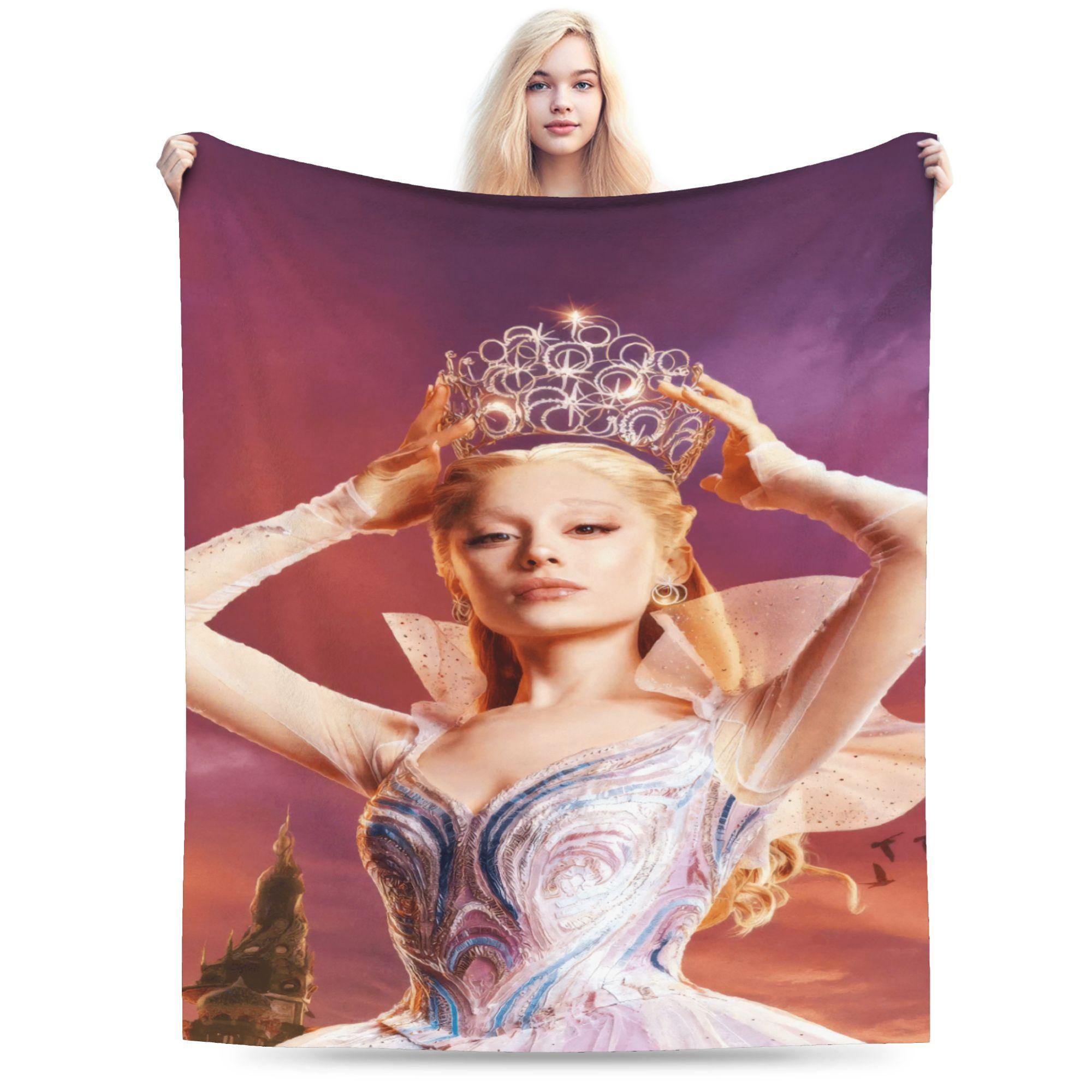 

W-Wicked 2 Musical Movie Glinda Elphaba Warm Soft Blanket Kids Adult Plush Throw Blanket Fluffy Bedspread Sofa Bed Cover 75x90cm