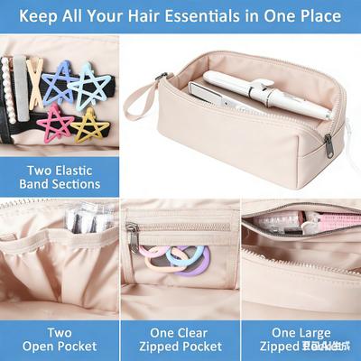Yousheng Travel Hair Tools Bag Portable Hair Styling Tools Organizer Curling Iron Bag with Heat Resistant Mat for Hot Hair Straighteners Safe Storage