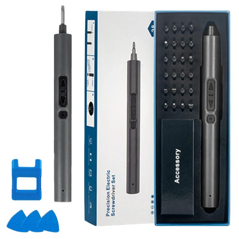 

Набор мини-электрических отверток 28 в 1, прецизионная беспроводная отвертка с 24 магнитными битами Torx Phillips, профессиональный электроинструмент