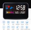 Digital LED Thermometer Meter Hygrometer Temperature Room Alarm Clock Weather Voice Control Alarm Multi-function Table