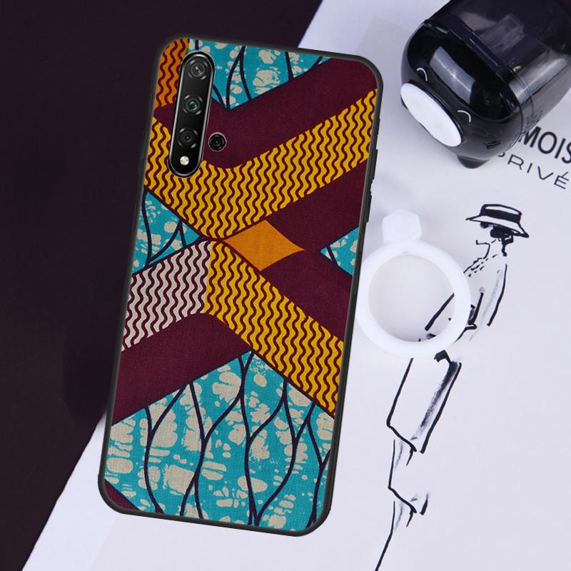 African Wax Fabric Cover For Huawei Nova Y91 Y90 Y70 Y60 Y61 9 10 SE 11i 8i 7i 3i 5T P30 P40 Lite P60 Pro Case