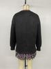 Yiyi 2025 Autumn/Winter Women's Color Block Round Neck Hoodie