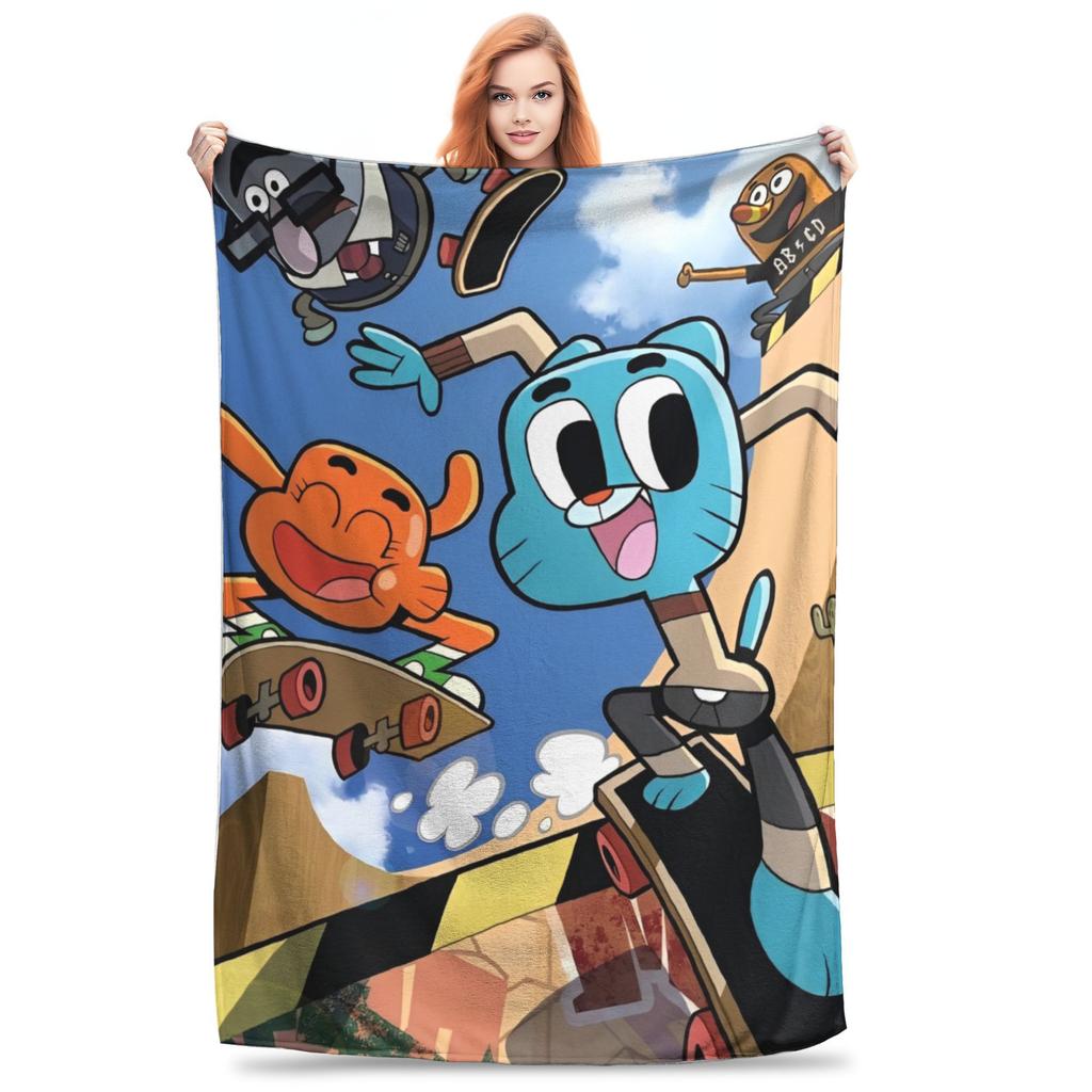 The Amazing World of Gumballs Blanket Super Soft Cozy  Throw Blankets for Bed 50x60 Inch Multiple Sizes Bedspread