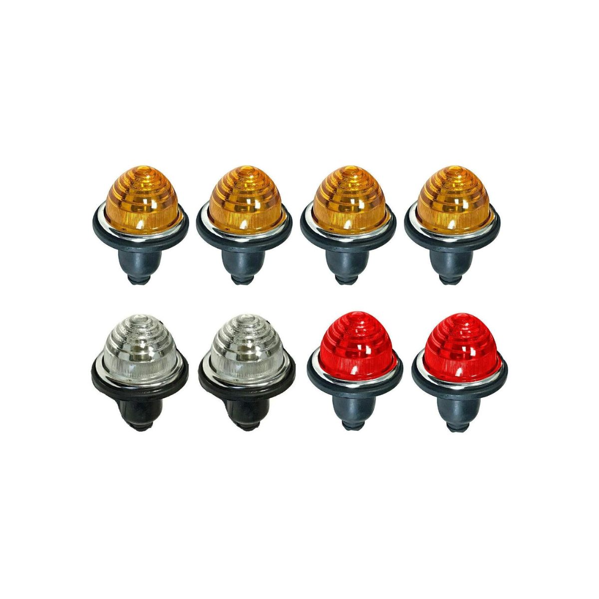 

APSMOTIV Side Indicator Light Set Tractor Lights I Yellow teardrop marker lights for Massey Ferguson I 20 40 50 135 148 168 178 188 Series бурштин/червоний