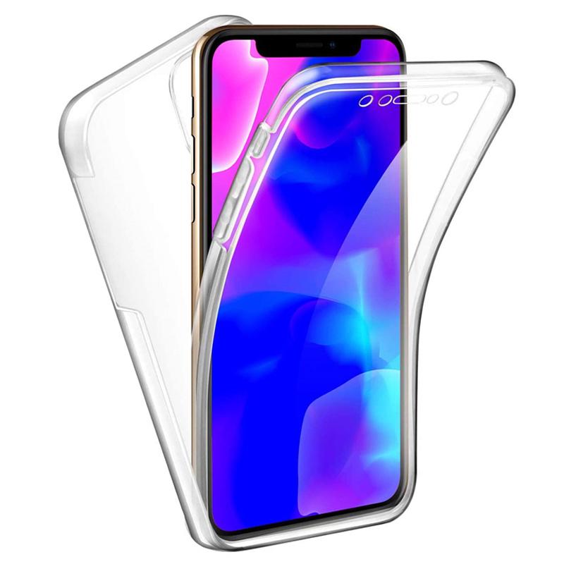 

Прозорий подвійний чохол Для iphone 11 pro max 6 7 8 плюс 360 Захисна кришка TPU для iphone XR XS MAX iPhone 6 Plus чистий