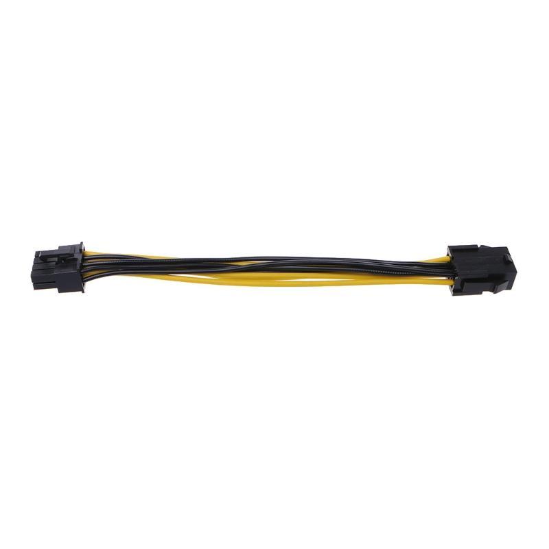 PCI Express PCI-E 6-Pin Female To 8-Pin Male Video Card Power Adapter Cable 18cm