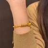 Golden Five Emperors Ancient Method Gourd Twist Bracelet Chinoiserieretroniche Style Girlfriend Bracelet