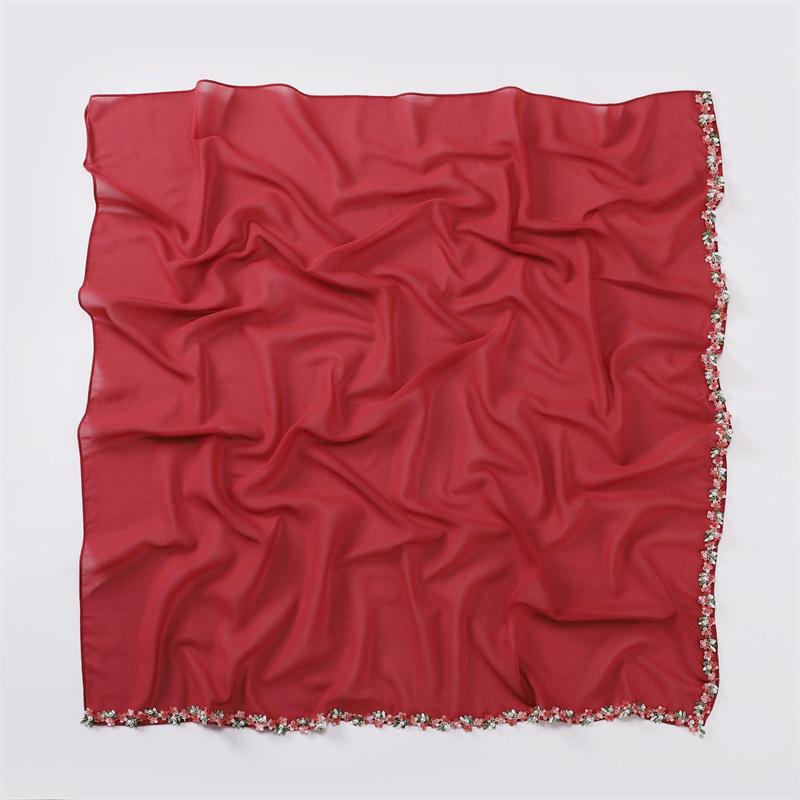 

Роскошные платки-хиджабы из шифона-бабл с цветочным принтом и цепочкой, 90*90 см, мгновенные, высококачественные, для пляжа, буфанды, Рамадан, исламские, мусульманские, шали