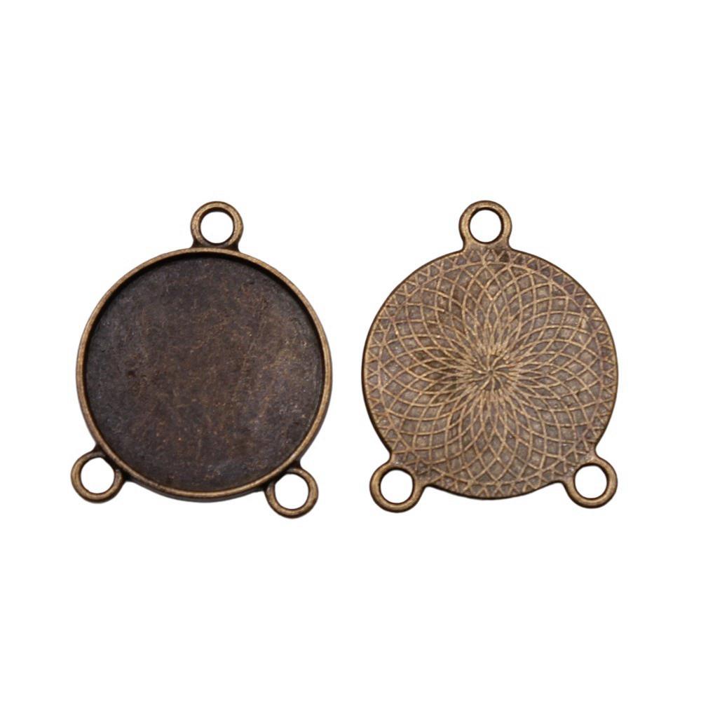 Multi Size Blank Bases Tray Three Loop Bezel Charm Base Connectors For Earrings Making