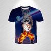 Japanese Anime Dragon Ball Z 3d Print Cute Kid Goku Sitting Sky All Over Print T-Shirt Fashion Kids Adults