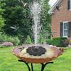 Solar Bird Bath Fountain Flower-Shaped Water Fountain Pump Waterfalls Outdoor Birdbath For Pool Pond Aquariums Garden