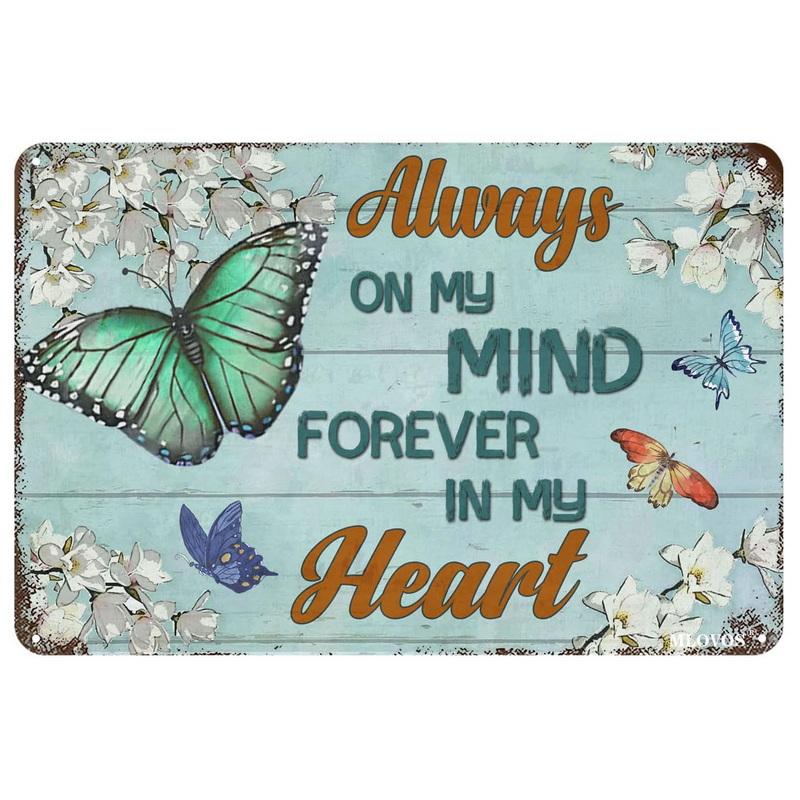 Garden Tin Signs Outdoor Decor, Flowers Garden Metal Plaque for Women Mom Grandma, Potting Shed, Housewarming Gifts for Family