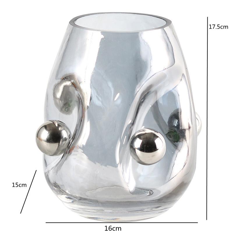 Irregular Transparent Glass Vase, Creative Spherical Art Flower Arrangement, Hydroponic Vase, Glass Container, Home Decoration