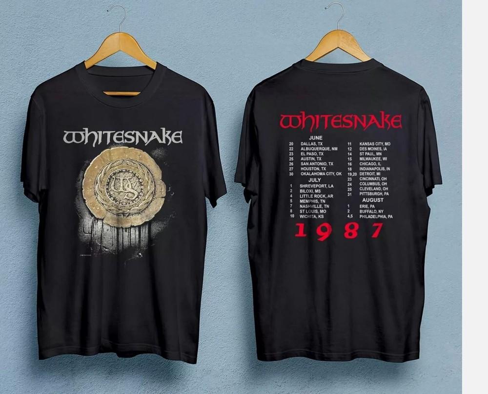Винтажная футболка WHITESNAKE 80-х годов, с названием группы, тур 1987 года, унисекс XXL
