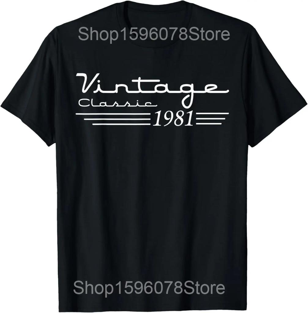 44 Year Old Vintage Born In 1981 44th Birthday Cassette Tape T Shirts Humor Streetwear Tee Short Sleeve Unisex Loose Clothing