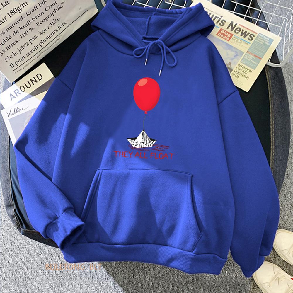 Film d'horreur StephenKing Ça Clown Sweat-shirts Manches Longues Femme_Homme Hivers Sweats à Capuche Décontractés Femme Imprimé Graphique Pulls Hauts