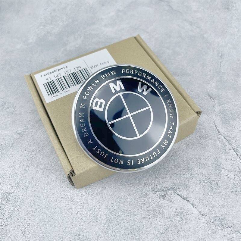 DECW8 1/4/7Pcs Car Hood Rear Emblem Steering Wheel Stickers Rims Cap Badge For BMW G01 G20 X3 X5 F30 E36 F20 E46 X6 M4 E60 E93 E87