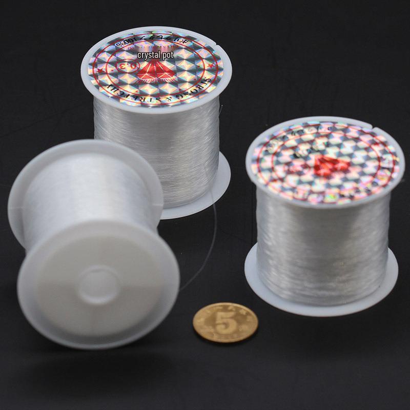 

Transparent Non-Elastic Crystal Bead Line for DIY Jewelry and Fishing 0.35mm/50m