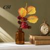 Pumpkin And Berry Centerpiece Autumn Flower Bouquet, Artificial Fall Floral Picks with Maple Leaves Pumpkins Orange Yellow Berries Pine Cones