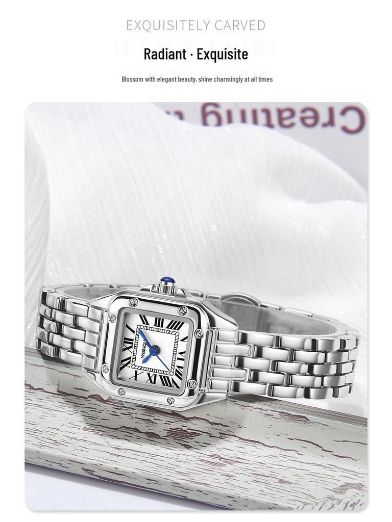 2023 Elegant Retro Roman Women's Waterproof Quartz Square Watch