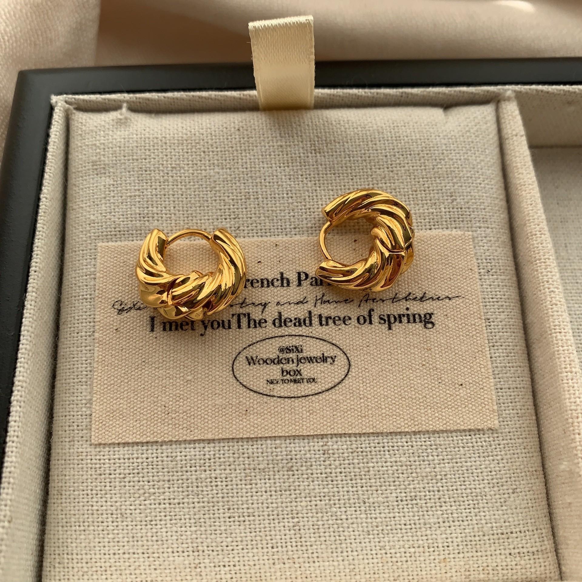 

Unique classic leopard print stud earrings French retro light luxury fashion exquisite daily commute premium niche earrings