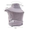 Foldable Net Cover Hat UPF50+ Sun Protection Hat Breathable Bee Mosquito Hat  Unisex