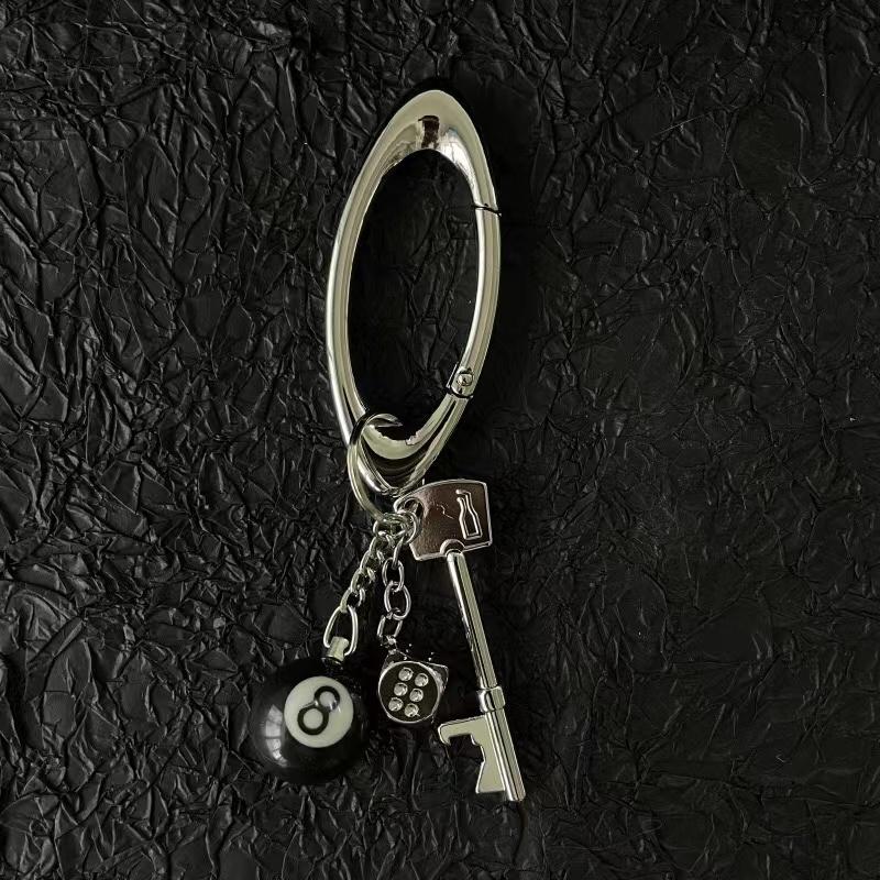 Unisex Essential Belt Icon Carabiner Blackout Keychain   Oval Solid Belt Buckle Couple Sliver Key Ring Women Men Bag Accessories