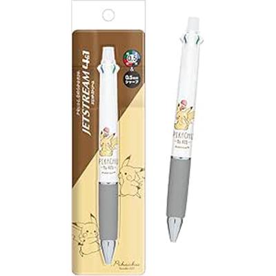 Kamiojapan Pokemon Pikachu Caneta Multifuncional 4&1 Jetstream 302618, 0.5mm, Branco,