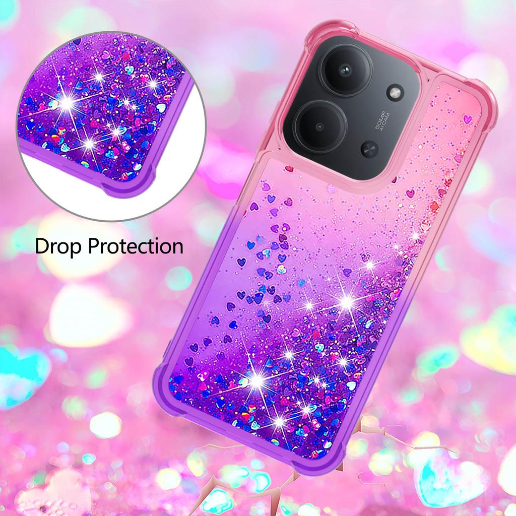 Custodia Glitterata con Paillettes per Xiaomi Redmi 15 Redmi 15C 4G 5G Poco C85 Custodia Gradiente Liquido Dinamico Cover Posteriore Antiurto