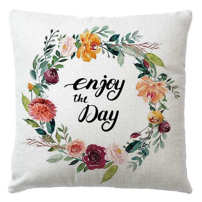 Pillow Nordic Linen Pillow Cover Spring Living Room Sofa Cushion Lumbar Cushion