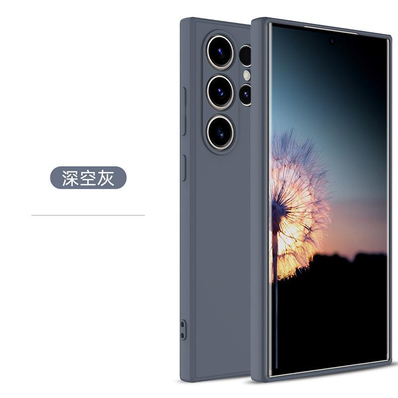 Applicable to Samsung S25Ultra mobile phone case ultra-thin matte skin feeling liquid tpu soft Note20 all-inclusive S24plus
