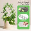 10pcs U-Shaped Acrylic Plant Climbing Frames - Transparent, Durable Support for Potted Plants, Ideal for Indoor Vines & Flowers