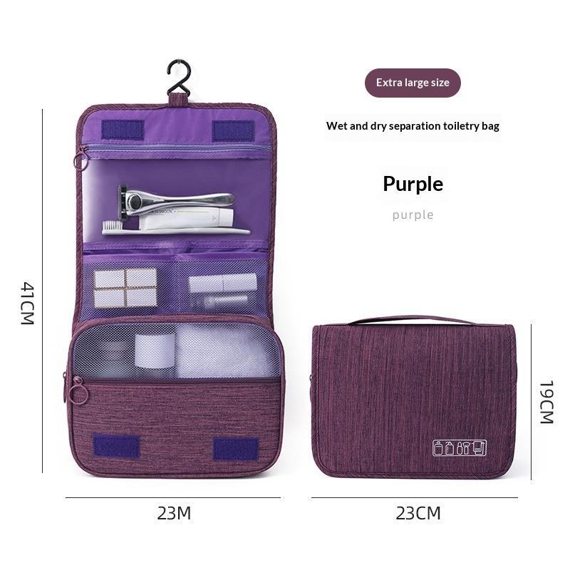 Waterproof Hanging Travel Toiletry Bag Sturdy Hook Large Capacity Multiple Pockets Organizer for Hotel Stay Travel Daily Use