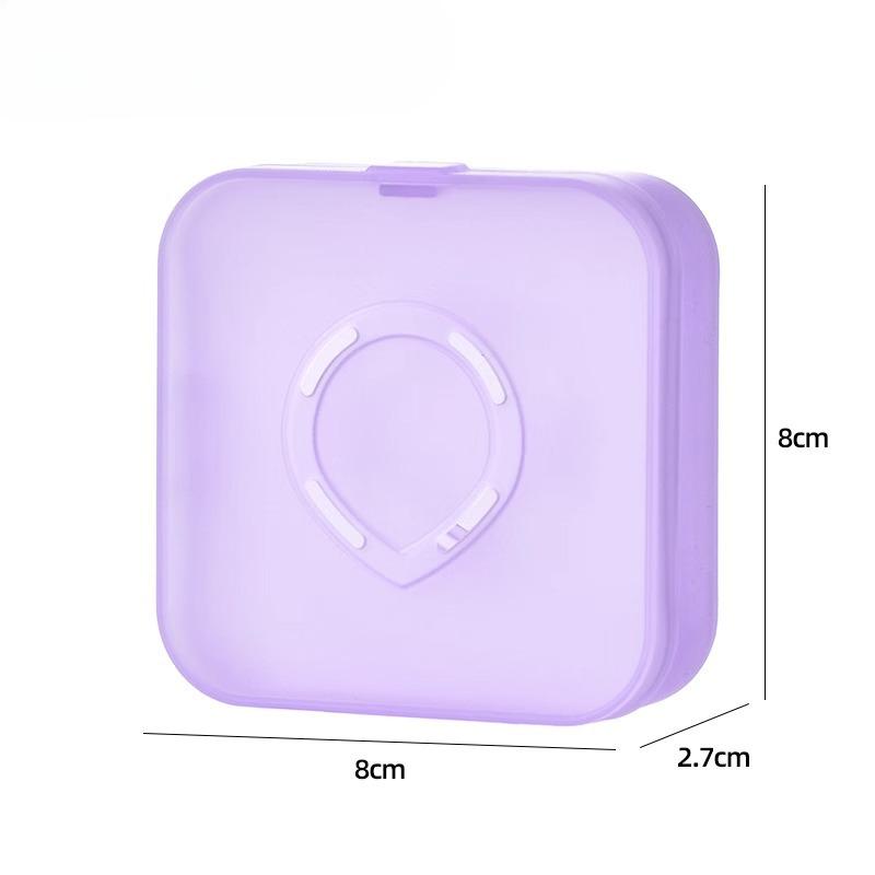 

Коробка для хранения пуховок из сахарной ваты, дорожная, портативная и дышащая, коробка для хранения пуховок, пудреница фиолетовый