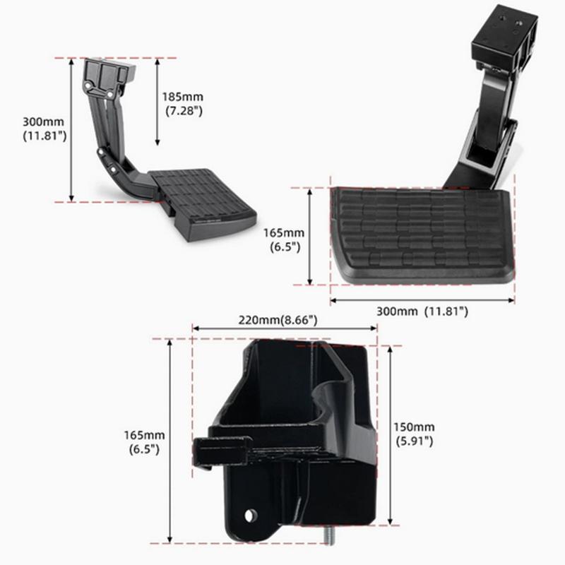 PT392-34231 Retractable Back Rear Bumper Foot Step T-Step BedStep Off Road Pedal Tailgate Ladder Pick-up Truck For Toyota Tundra