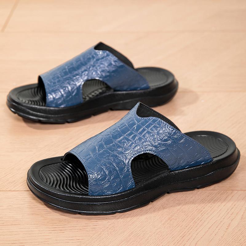 Fashion Mens Slip on Sandals Summer Men Casusal Slippers Outdoor Breathable Half Drag Anti Slip Soft Sole Lazy Flats Classic Beach Shoes