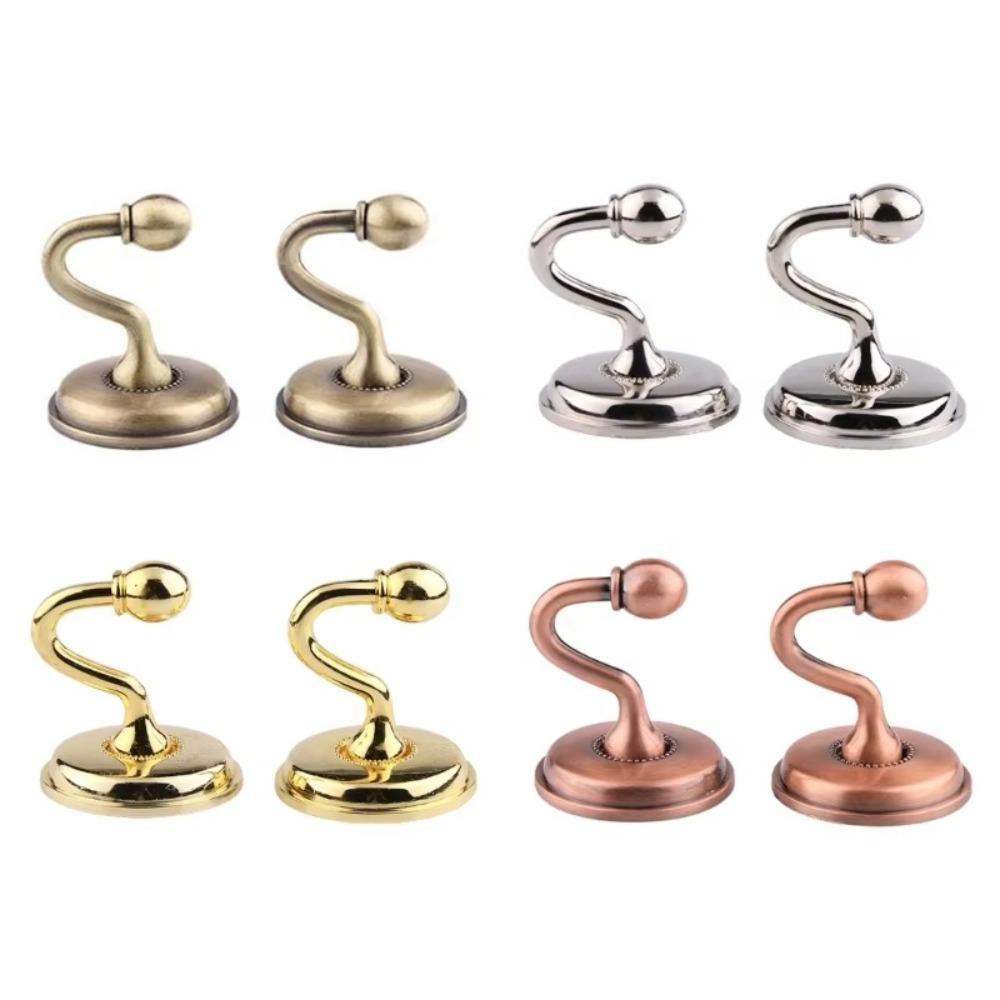 2pcs Vintage Tieback Wall Hooks Pommel Wall Hat Coat Hangers For Window Wall Art