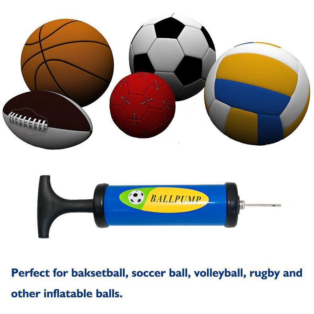 Football,Volleyball Soccer Rugby Sport Ball and Other Sports Ball /… Dual Action Ball air Pump with 4 Needles,3 air Hose and Plastic Needle Best for Basketball