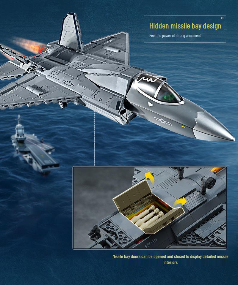 Enlighten J-35 Carrier Fighter Model Building Blocks Toy