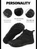 Unisex Waterproof Non-Slip Winter Hiking Boots with Plush Lining