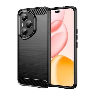 For Honor 400 Pro 5G (Global) Case with Screen Film WANLONFENG LS Series Big Lens Hole Brushed Texture TPU Phone Cover