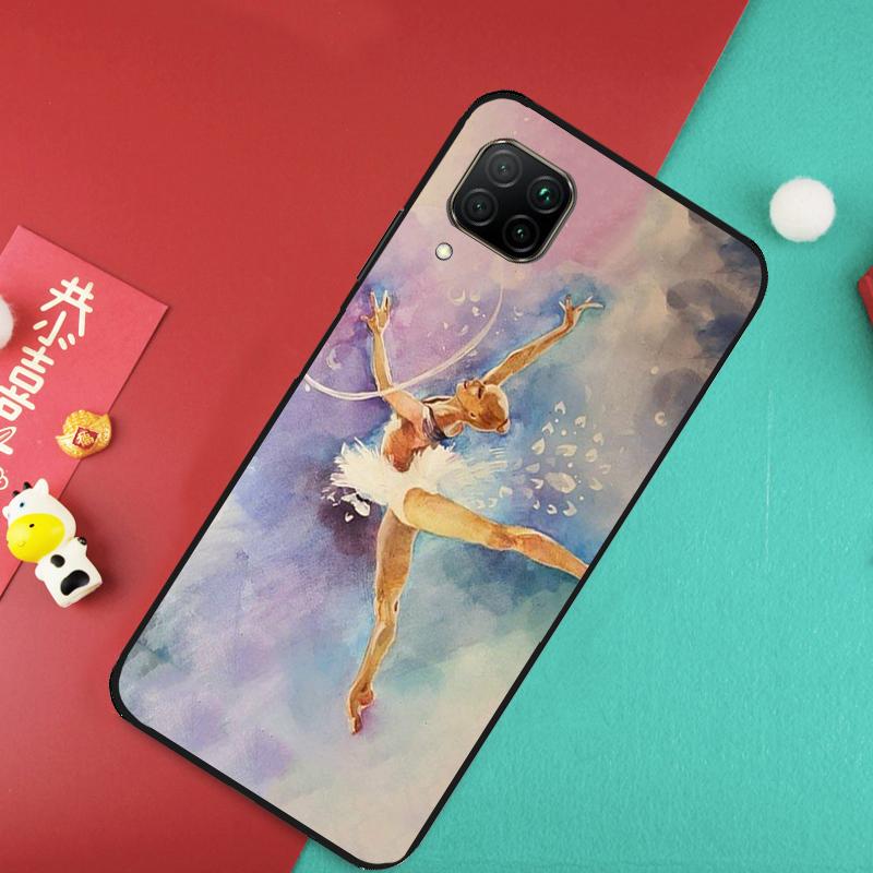 Gymnastics Oil Painting For Huawei Nova 12S 9 10 SE 7i 8i 11i 12i Y60 Y61 Y70 Y72 Y73 Y90 Y91 P20 P30 P40 Lite Case