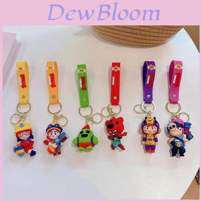 Niedlicher Cartoon Silikon Schlüsselanhänger für Autoschlüssel Brawl Stars Nita Jessie Bea Spikey Paddy