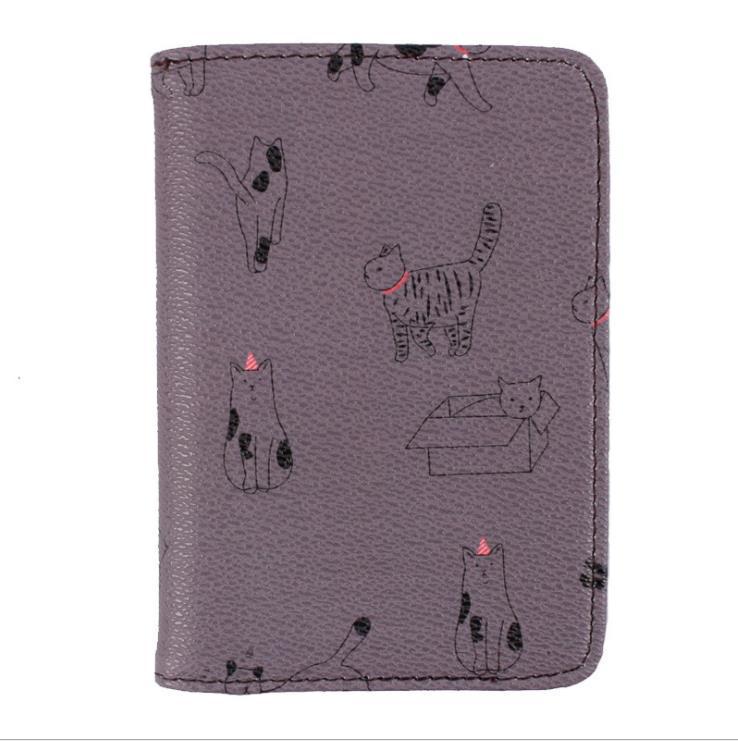 Stylish PU Leather Passport and Card Holder - Compact Travel Document Bag