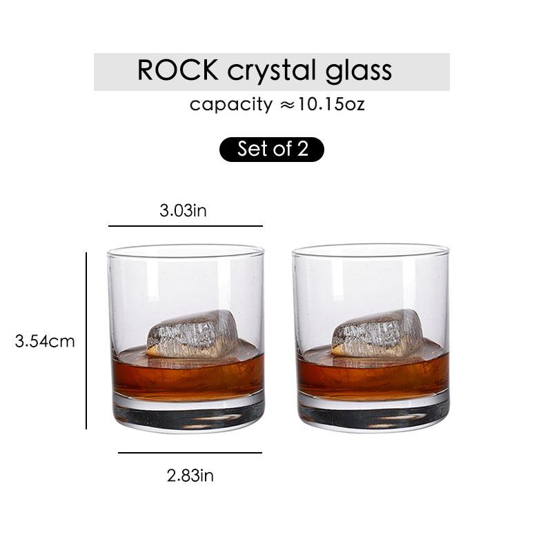 Rocks Whiskey Glasses Set With Simple Lines Dishwasher Safe Cocktail Drinking Glasses Ideal Rocks Glassware for Special Moments