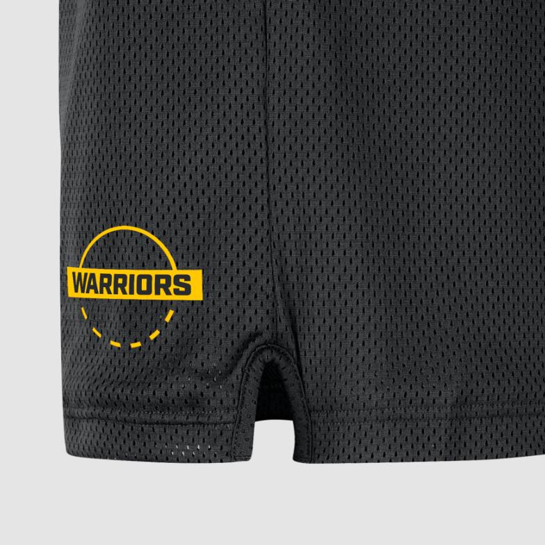 Nike X NBA Collaboration Golden State Warriors Letter Logo Elastic Waist Basketball Shorts Men Shorts HM6553-010