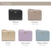 [Couth] Mini Wallet, Small Wallet with Coin Purse, Genuine Leather, L-Shaped, Zipper Closure, Mini, Compact, Small, Ribbon, Gold (Gold)